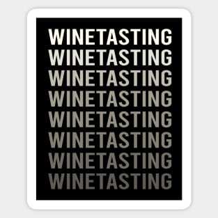Grey Text Wine Tasting Sticker